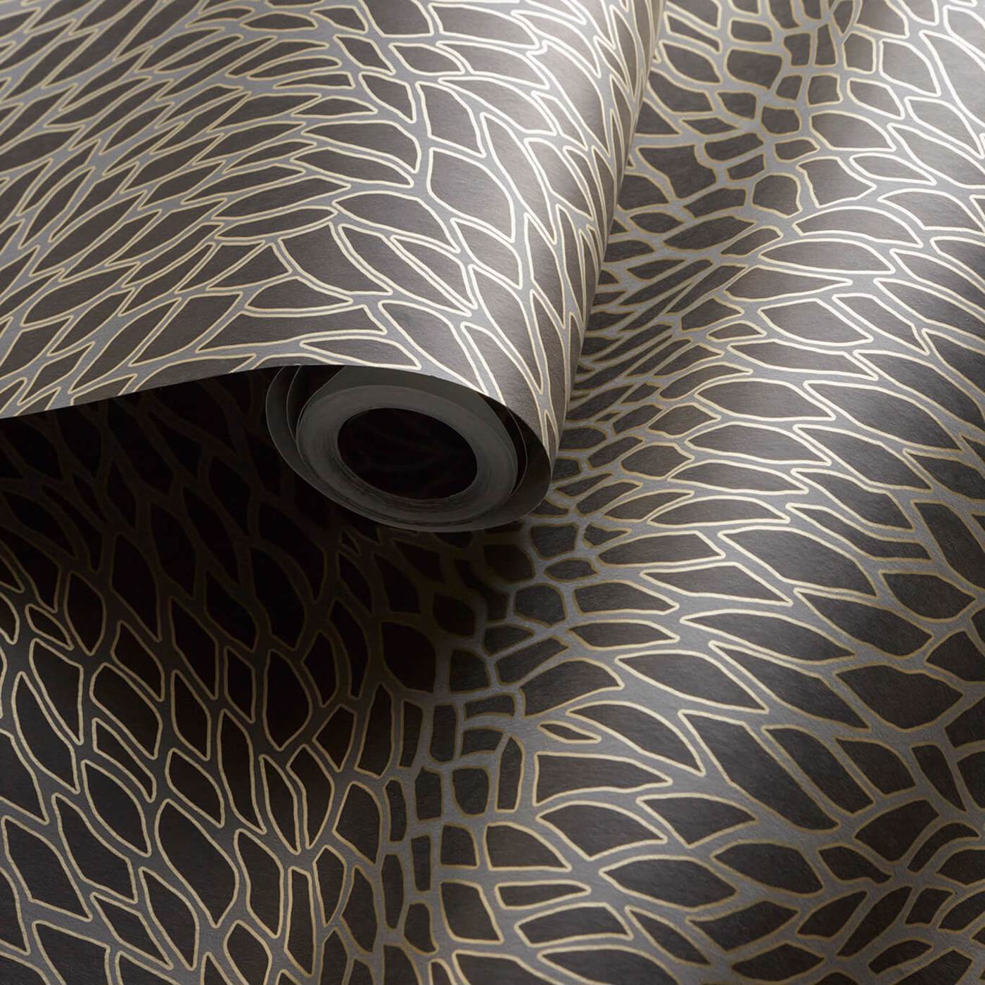 Corallino Wallpaper - Noir - Clarke & Clarke - W0166/02 - Morris Wallpaper