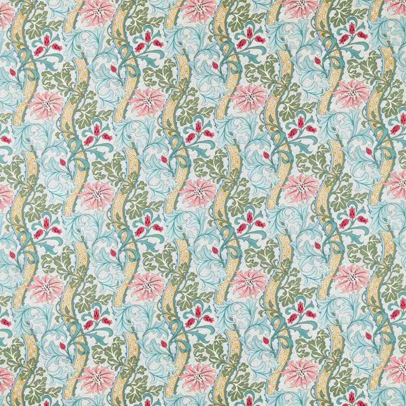 Cornflower Fabric - Rose/Woad - Morris & Co - 227355 - Morris Wallpaper