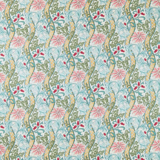 Cornflower Fabric - Rose/Woad - Morris & Co - 227355 - Morris Wallpaper