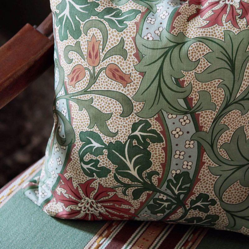 Cornflower Fabric - Russet/Forest - Morris & Co - 227356 - Morris Wallpaper