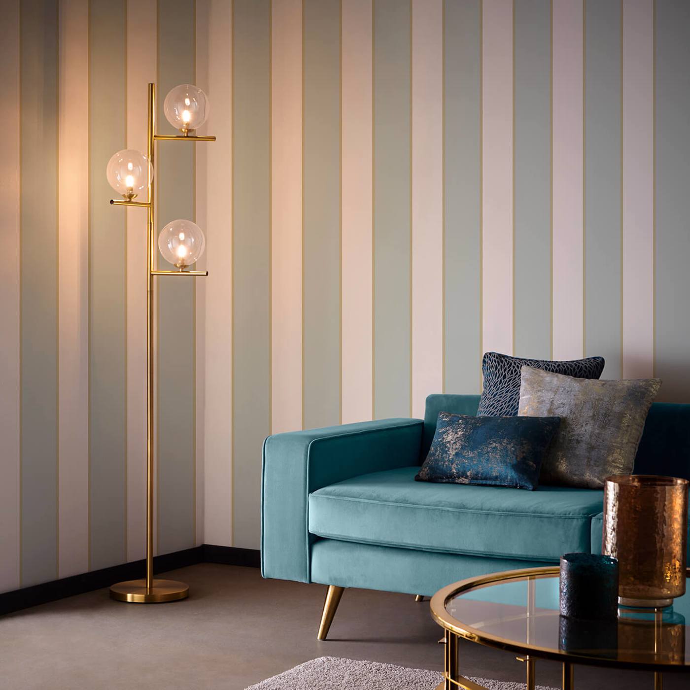 Cosmopolis Wallpaper - Mineral - Clarke & Clarke - W0221/03 - Morris Wallpaper