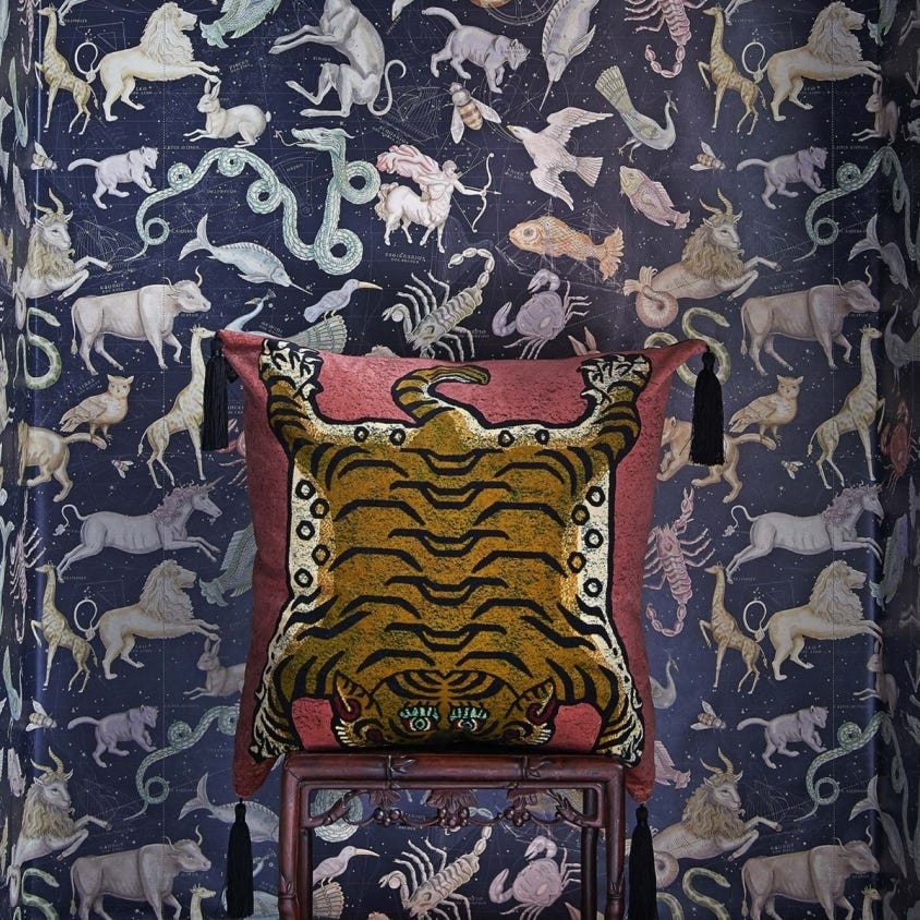 Cosmos Wallpaper - Midnight - House of Hackney - 1-WA-COS-DI-MID-XXX - Morris Wallpaper
