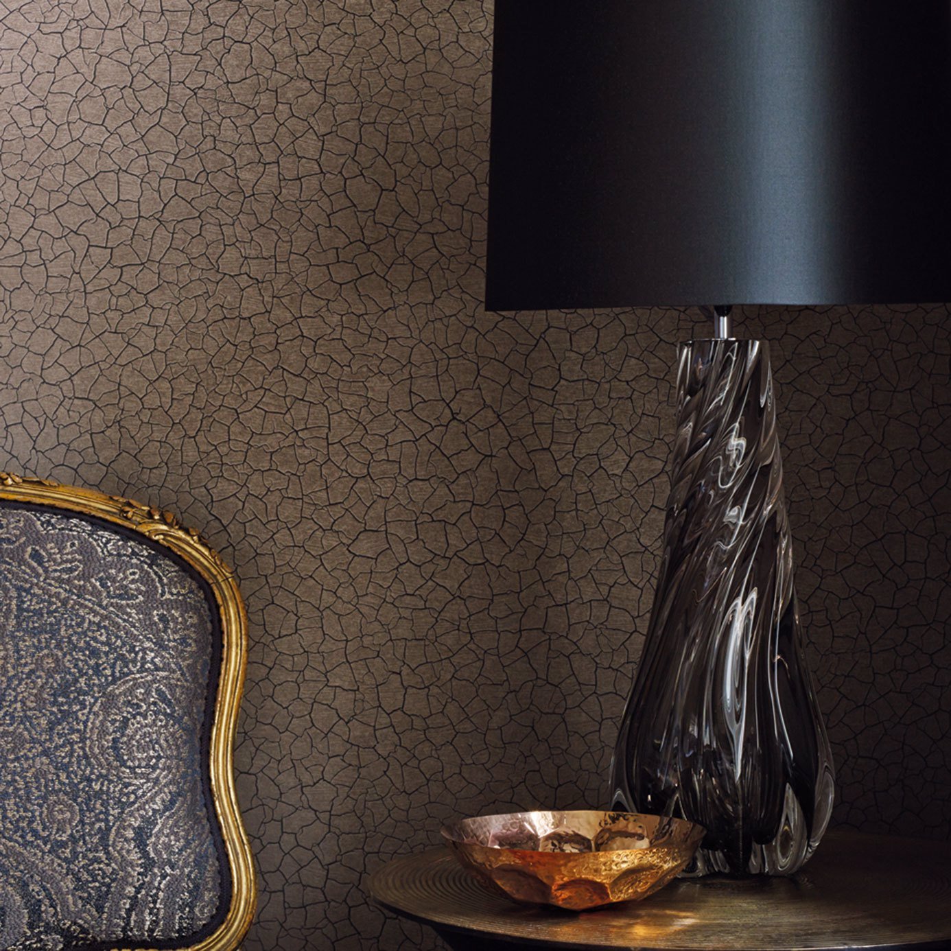 Cracked Earth Wallpaper - Bronze - Zoffany - ZSEI312836 - Morris Wallpaper