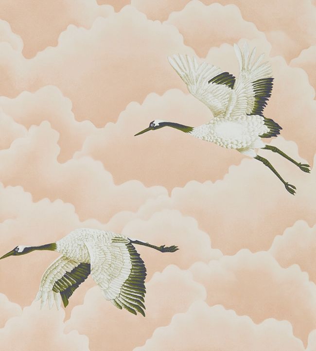 Cranes in Flight Wallpaper - Blush - HGAT111232 - Harlequin - Morris Wallpaper