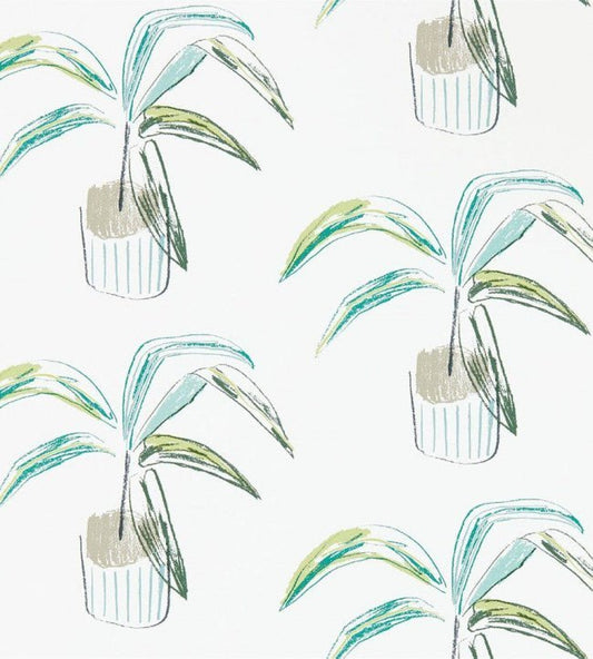 Crassula Wallpaper - Juniper / Lime - NZAW111993 - Scion