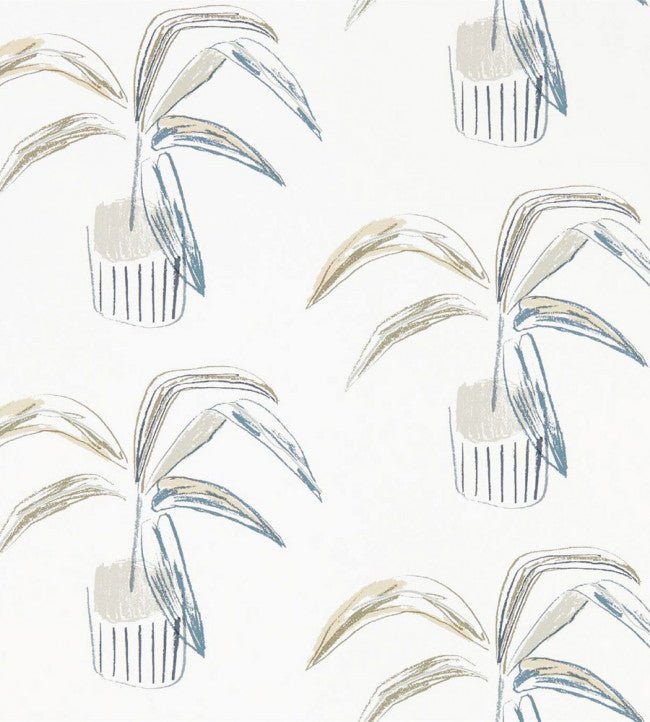 Crassula Wallpaper - Putty / Slate - NZAW111991 - Scion