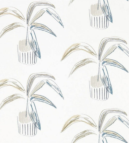 Crassula Wallpaper - Putty / Slate - NZAW111991 - Scion