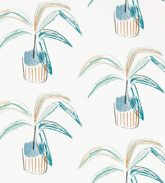 Crassula Wallpaper - Tangerine / Mint - NZAW111990 - Scion