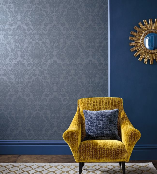 Crivelli Wallpaper - Zinc - ZPAL312681 - Zoffany - Morris Wallpaper