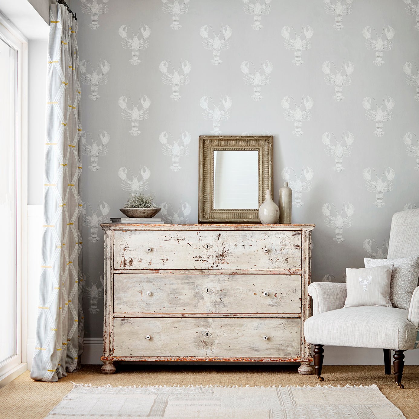 Cromer Wallpaper - Gull - Sanderson - DCOA216588 - Morris Wallpaper