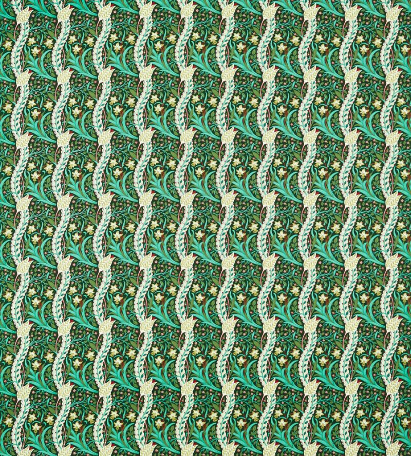 Daffodil Fabric - Dark Olive - Morris & Co - 226854 - Premier Wallcovering