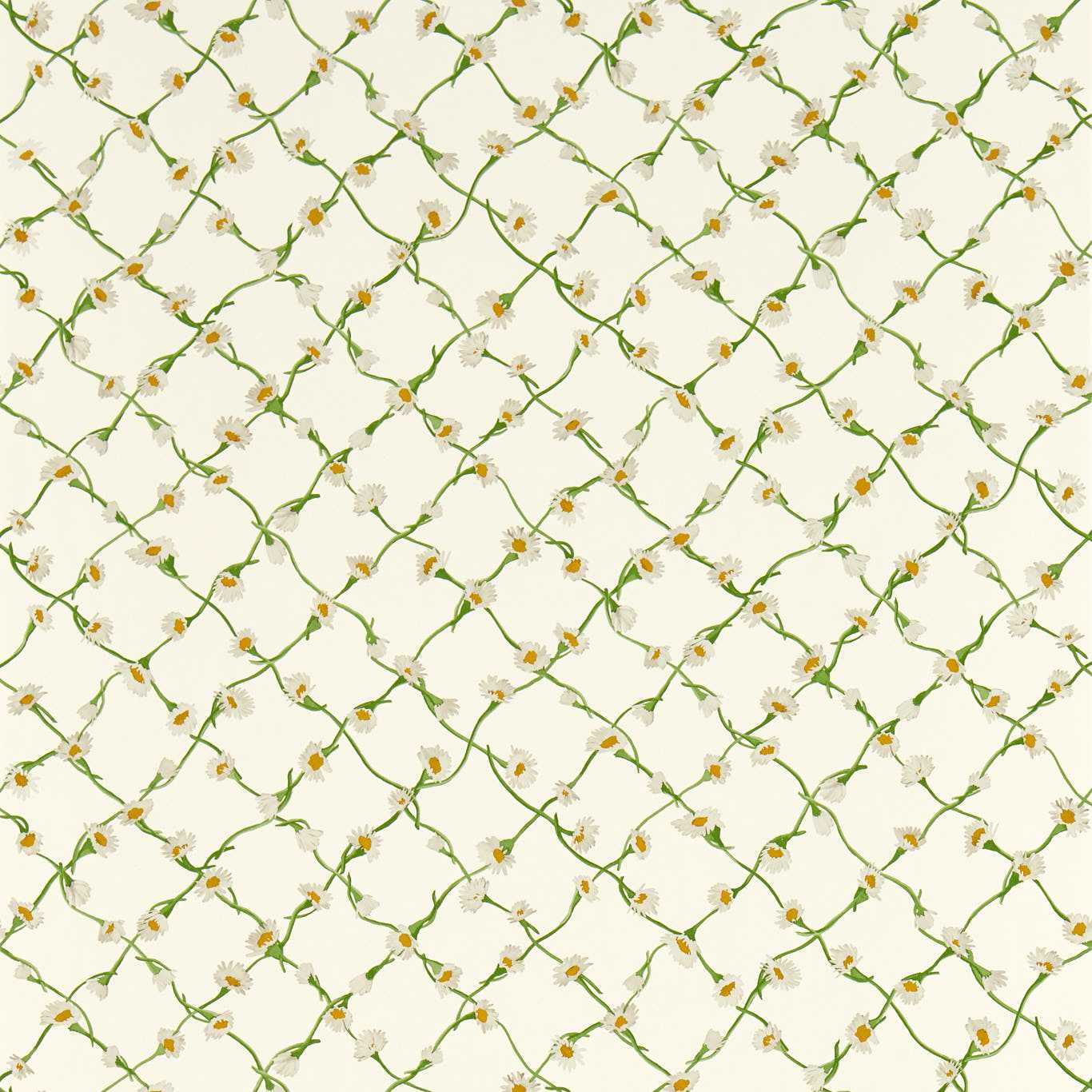 Daisy Trellis Wallpaper - Emerald/Pearl - Harlequin - HSRW113043 - Morris Wallpaper
