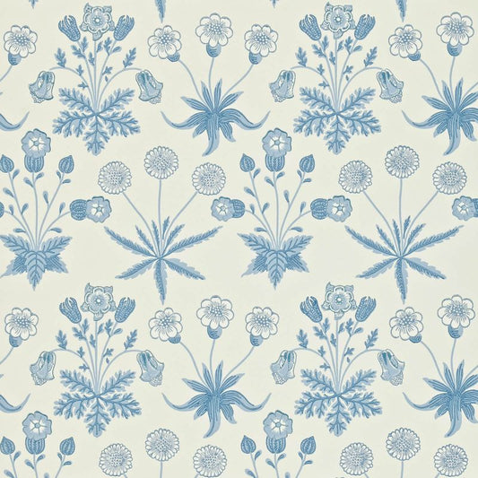 Daisy Wallpaper - Blue/Ivory - Morris & Co - 212561 - Morris Wallpaper