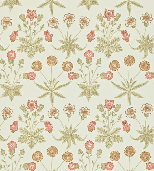 Daisy Wallpaper - Coral/Manilla - 212560 - Morris & Co