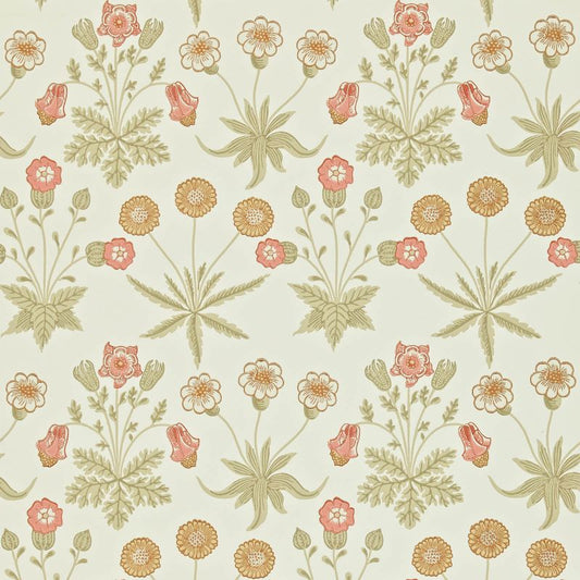 Daisy Wallpaper - Coral/Manilla - Morris & Co - 212560 - Morris Wallpaper