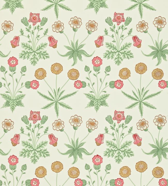 Daisy Wallpaper - Willow/Pink - DARW212562 - Morris & Co - Morris Wallpaper