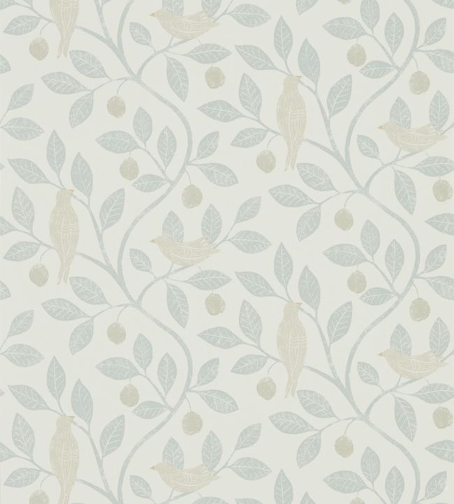 Damson Tree Wallpaper - Mineral/Dove - DHPO216365 - Sanderson - Morris Wallpaper