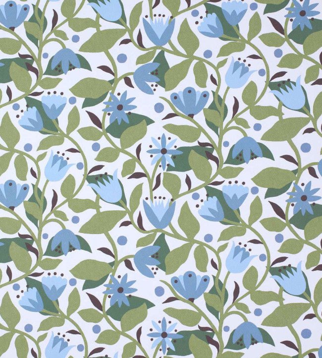 Dancing Daisies Wallpaper - Cornflower - Scion - NSCW113284 - Morris Wallpaper