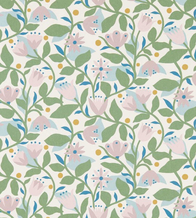 Dancing Daisies Wallpaper - Lilac - Scion - NSCW113283 - Morris Wallpaper