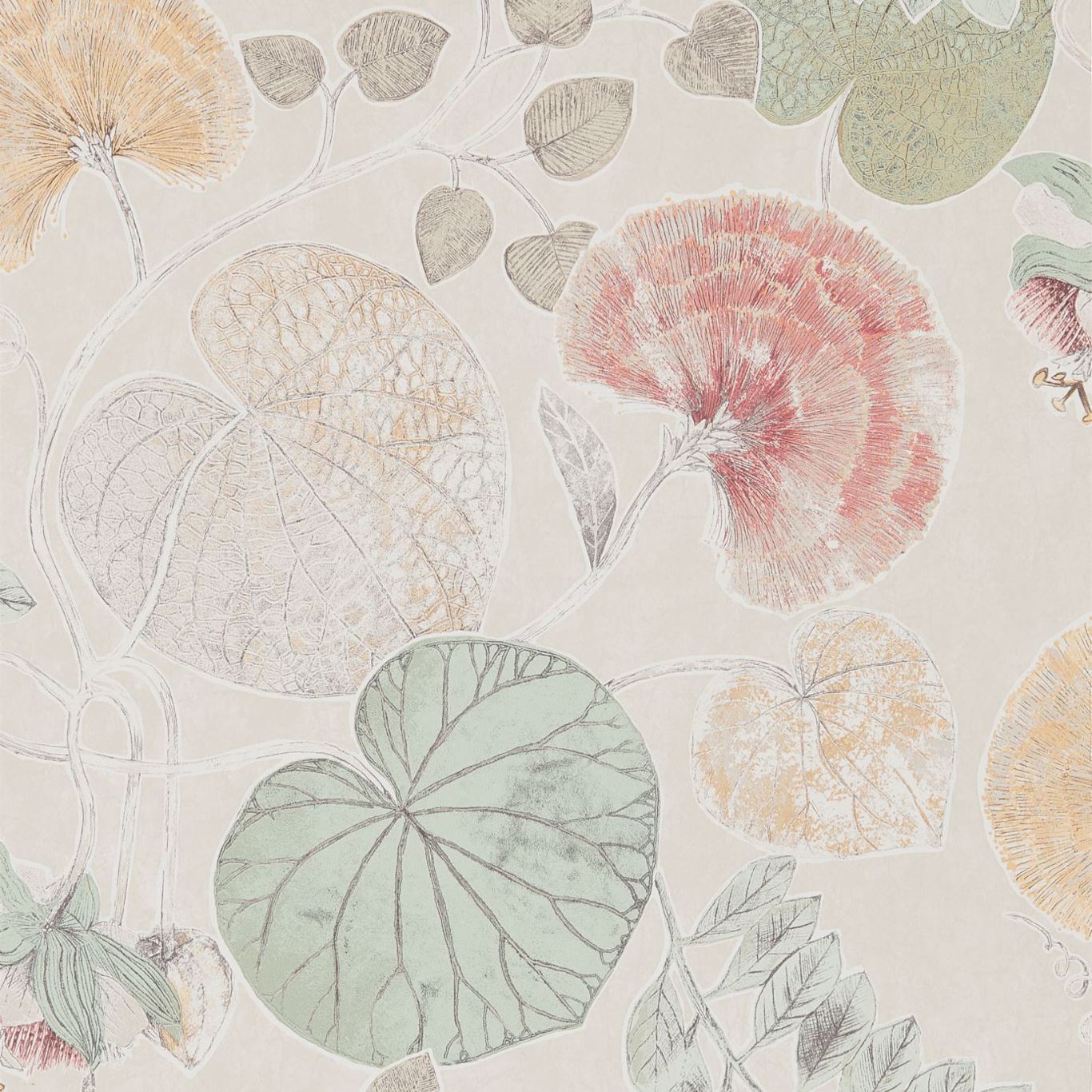 Dardanella Wallpaper - Amber/Mint - Harlequin - HGAT111260 - Morris Wallpaper