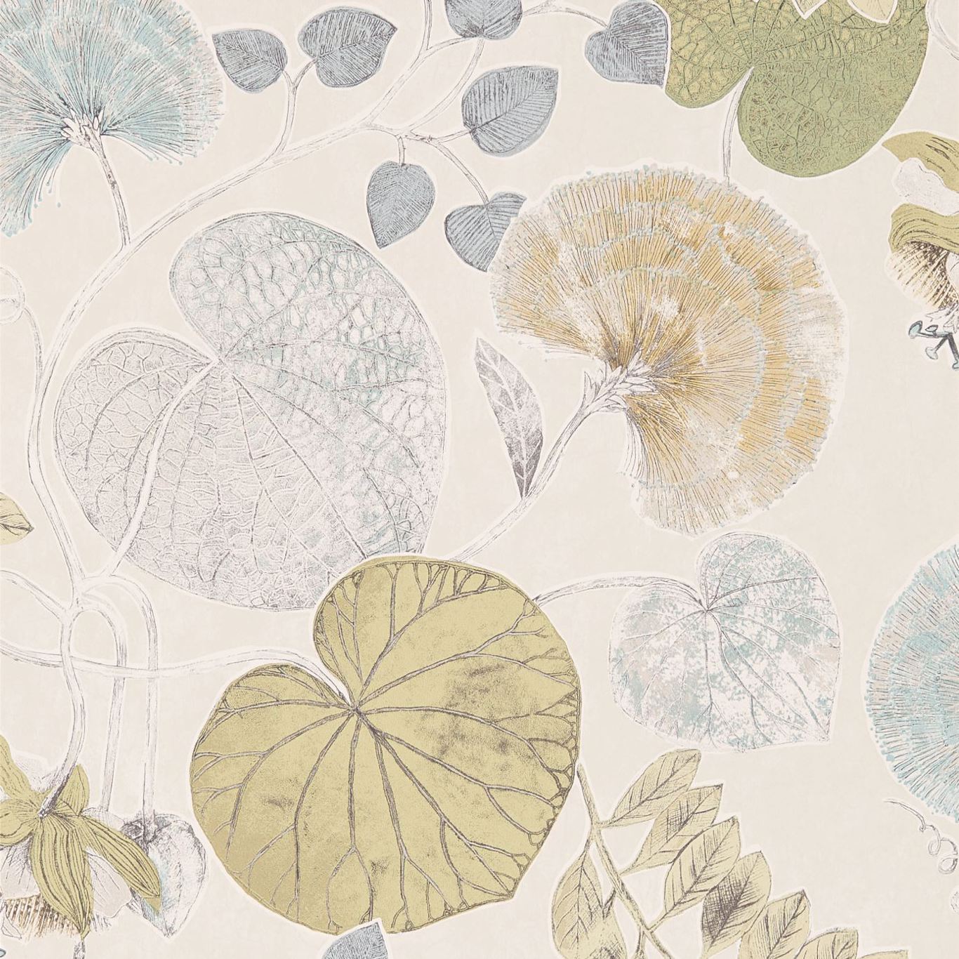Dardanella Wallpaper - Ink/Chartreuse - Harlequin - HGAT111258 - Morris Wallpaper