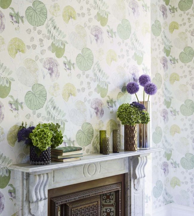 Dardanella Wallpaper - Ink/Chartreuse - HGAT111258 - Harlequin - Morris Wallpaper