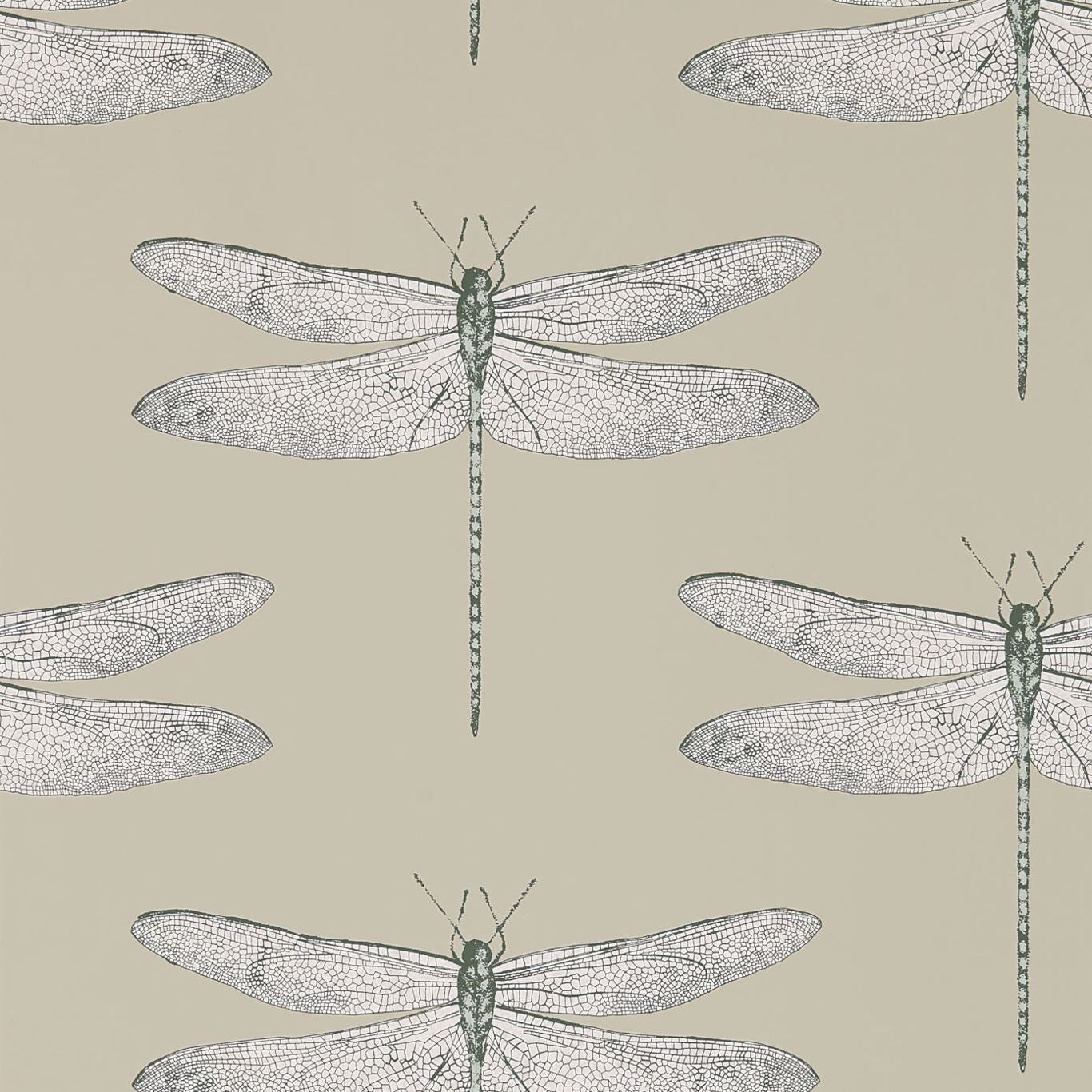 Demoiselle Wallpaper - Jute/Slate - Harlequin - HGAT111241 - Morris Wallpaper