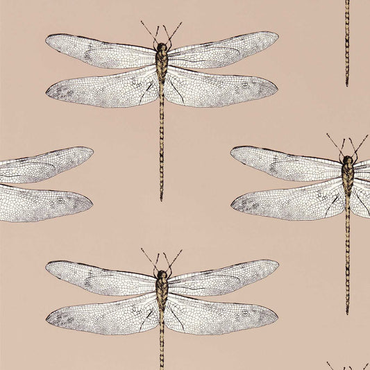 Demoiselle Wallpaper - Positano/First Light/Taupe - Harlequin - HRTW113142 - Morris Wallpaper