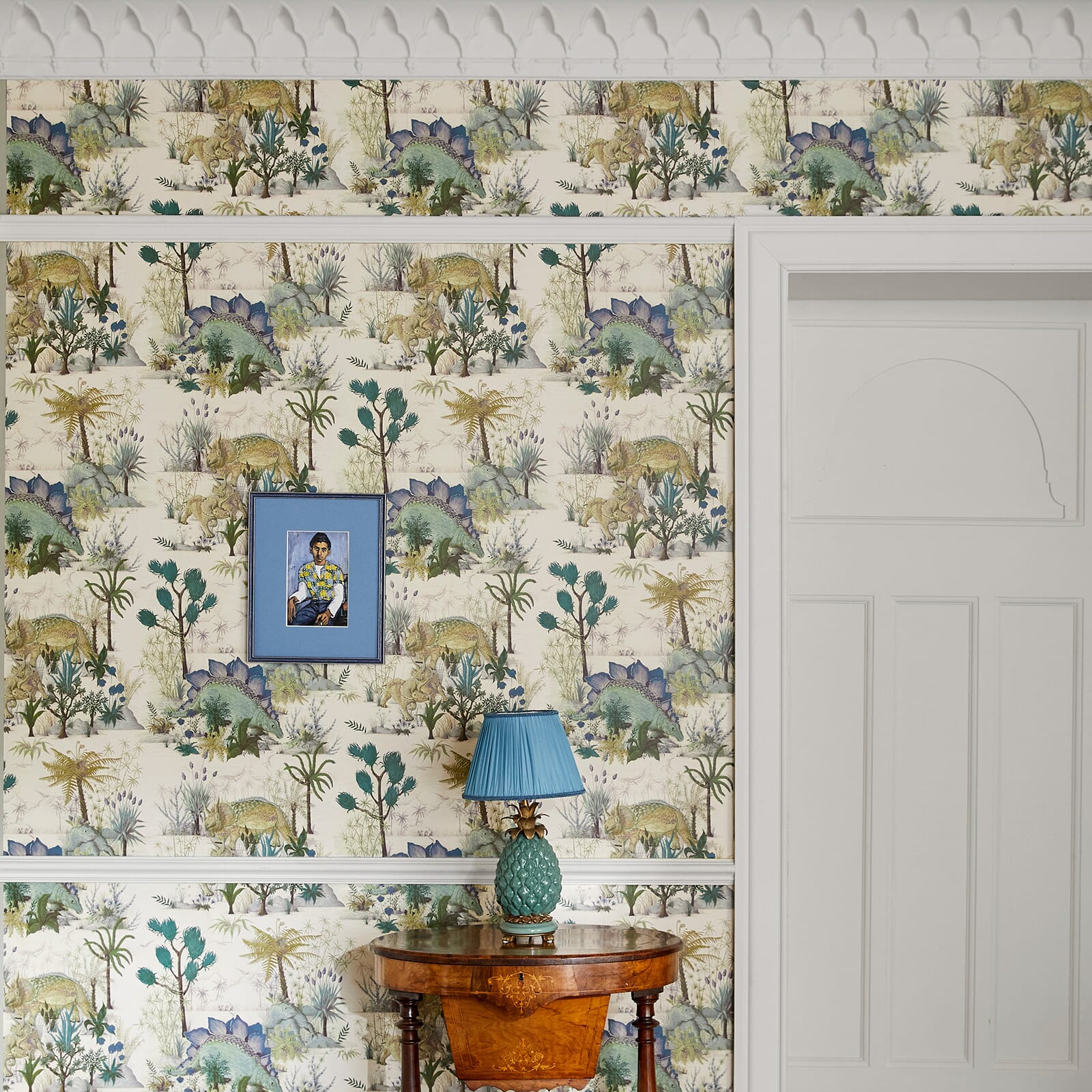 Dinosauria Wallpaper - Ecru - House of Hackney - 1-WA-DIN-DI-ECR-XXX - Morris Wallpaper