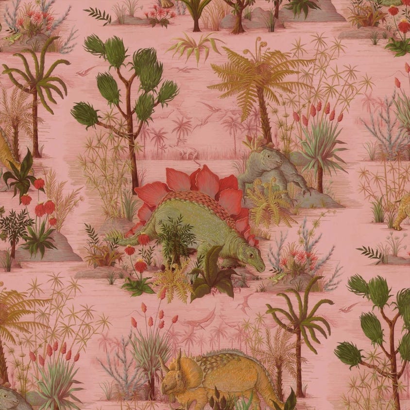 Dinosauria Wallpaper - Plaster - House of Hackney - 1-WA-DIN-DI-PLS-XXX - Morris Wallpaper