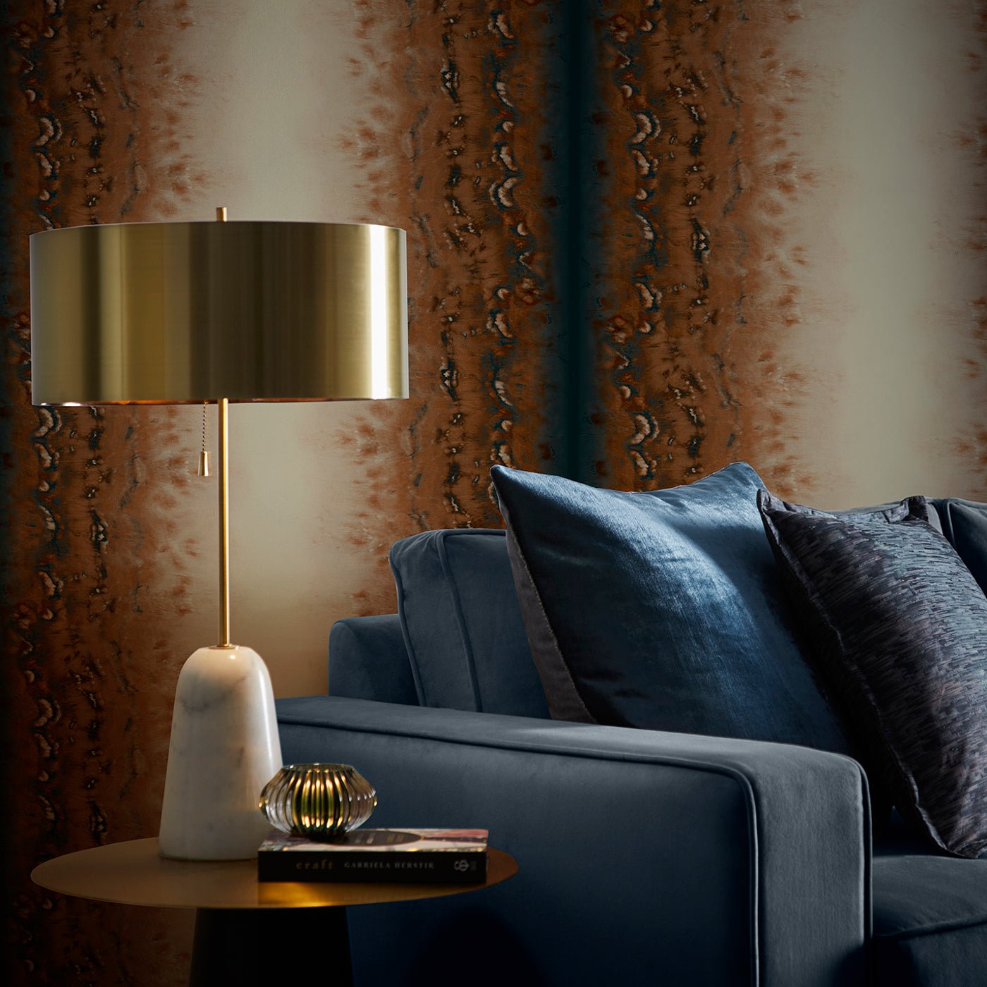 Disperse Wallpaper - Bronze - Clarke & Clarke - W0149/01 - Morris Wallpaper
