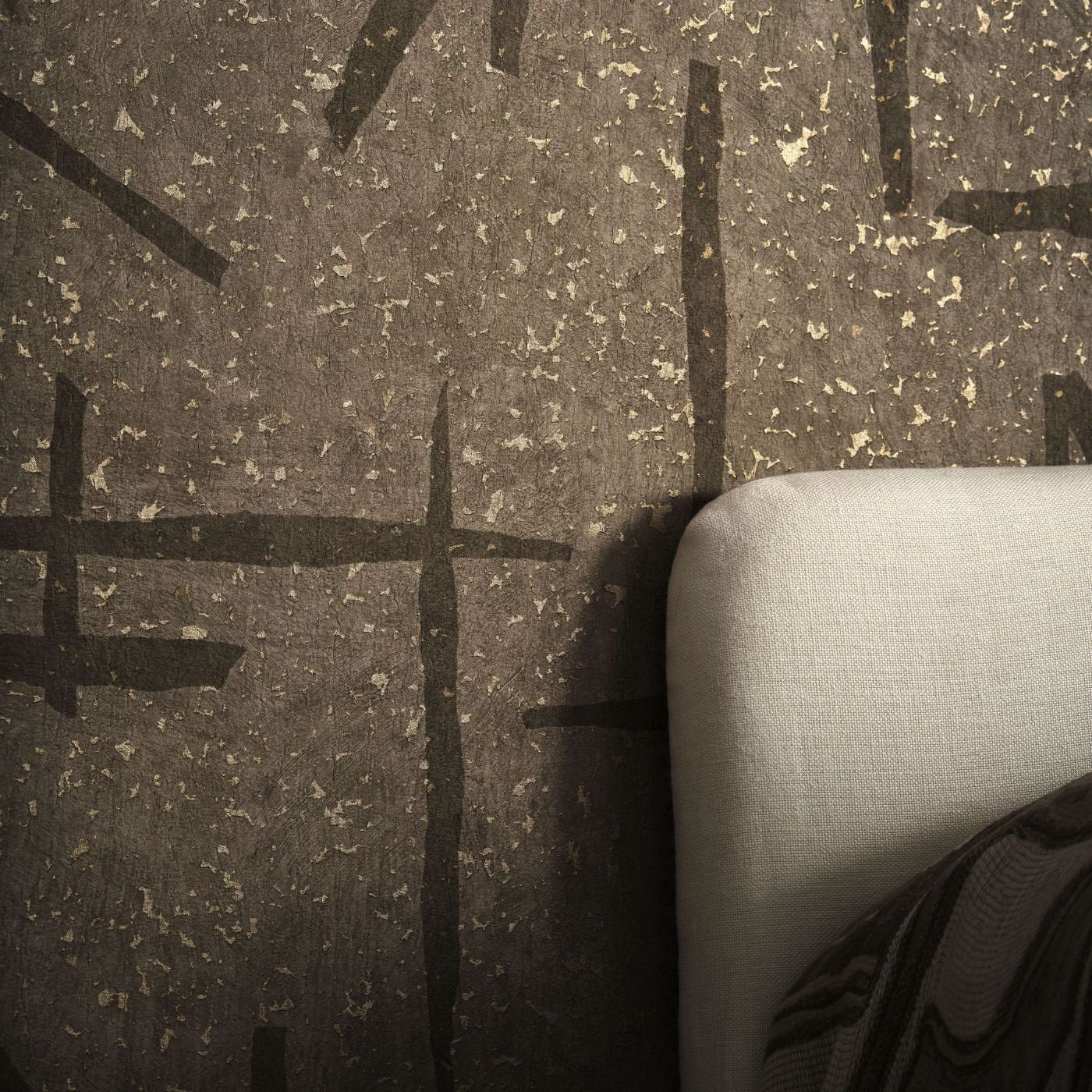 Dolmens Wallpaper - Onyx / Limestone - Harlequin - HDMW113331 - Morris Wallpaper