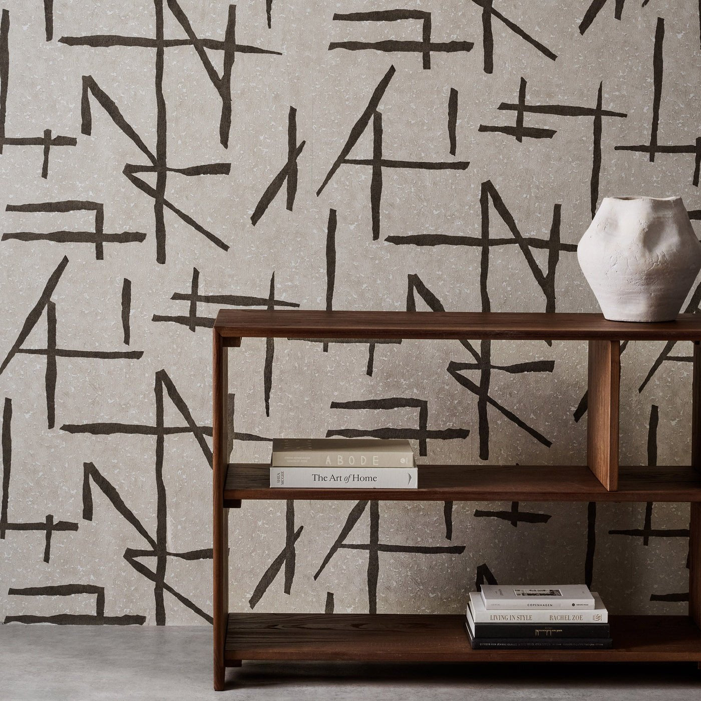 Dolmens Wallpaper - Onyx / Limestone - Harlequin - HDMW113331 - Morris Wallpaper