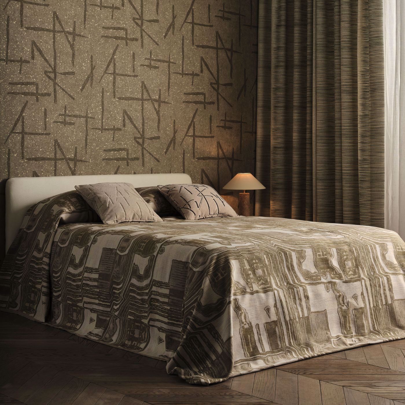 Dolmens Wallpaper - Sandstone / Gold - Harlequin - HDMW113330 - Morris Wallpaper