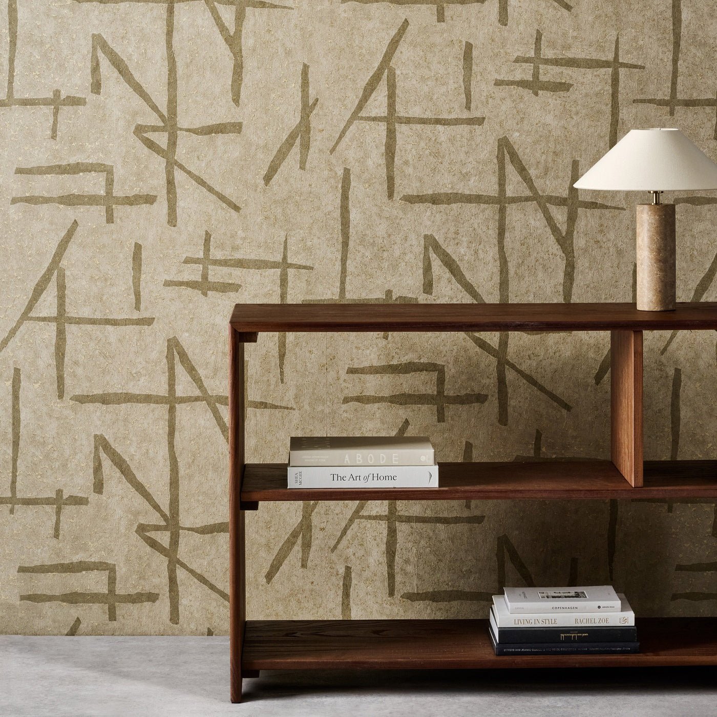 Dolmens Wallpaper - Sandstone / Gold - Harlequin - HDMW113330 - Morris Wallpaper