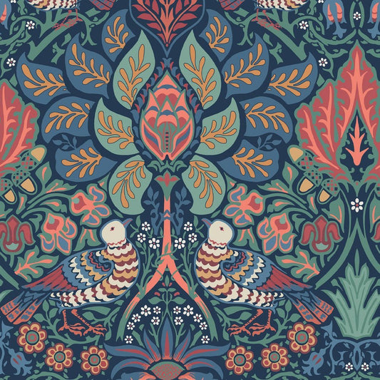 140477 - Dove & Rose Wallpaper - Midsummer - William Morris
