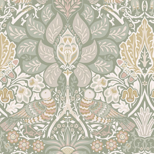 140482 - Dove & Rose Wallpaper - Spring Garden - William Morris