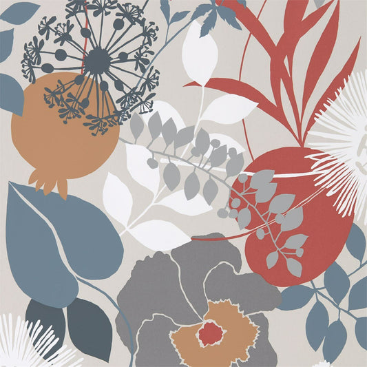 Doyenne Wallpaper - Chalk/Copper/Sepia - Harlequin - HSTO111492 - Morris Wallpaper
