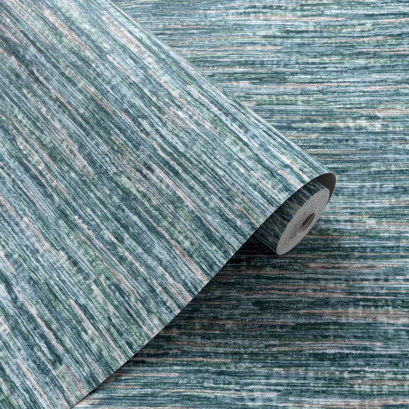 Dritto Wallpaper - Teal - Clarke & Clarke - W0178/05 - Morris Wallpaper
