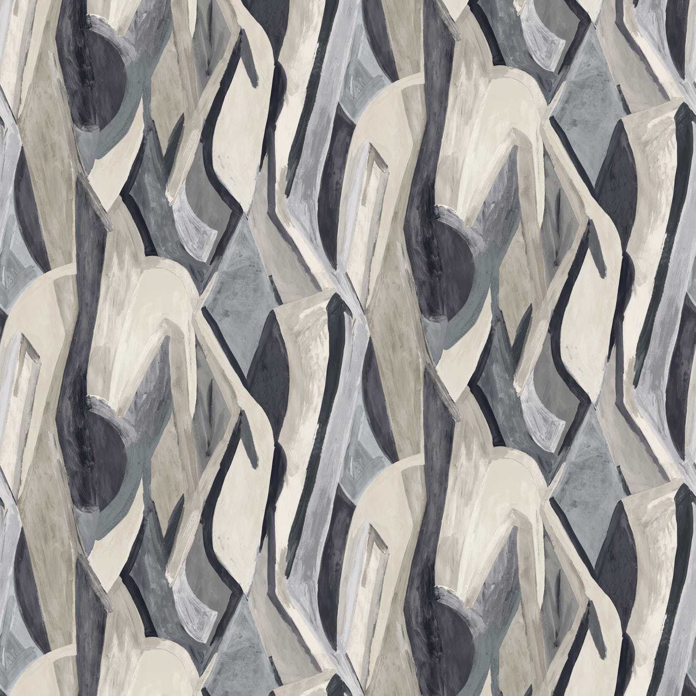 Dynamic Wallpaper - Noir Banner - Clarke & Clarke - W0231/02 - Morris Wallpaper