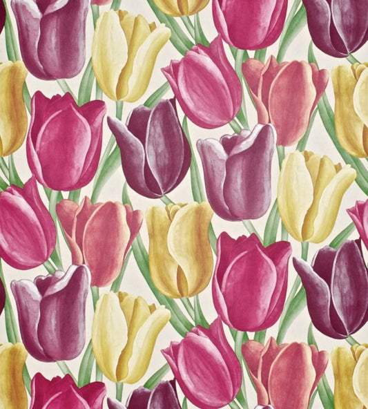 Early Tulips Wallpaper - Aubergine/Cherry Red - DVIWEA103 - Sanderson - Morris Wallpaper