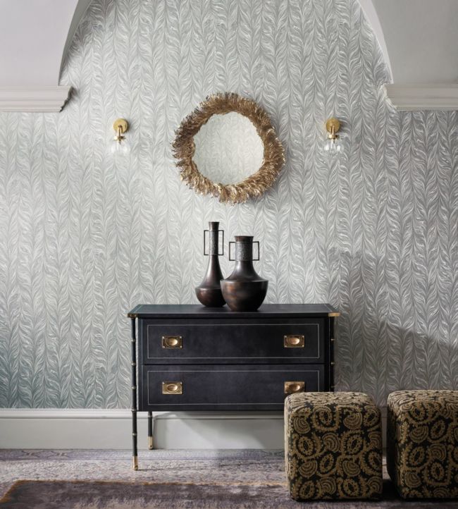 Ebru II Wallpaper - Snow - ZDAR312865 - Zoffany - Morris Wallpaper