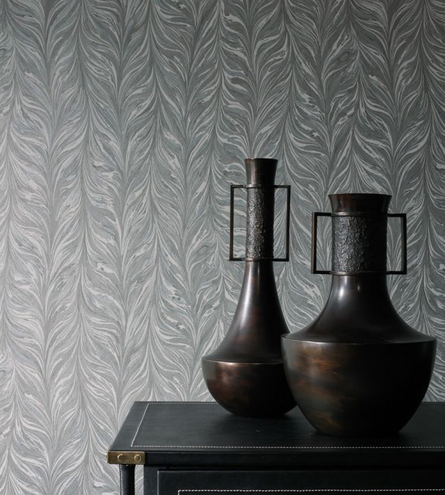 Ebru II Wallpaper - Snow - ZDAR312865 - Zoffany - Morris Wallpaper