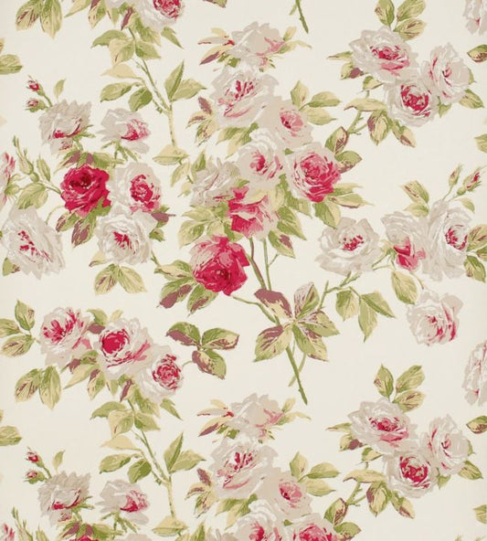 Eglantine Wallpaper - Rose/Moss - DVIWEG104 - Sanderson - Morris Wallpaper