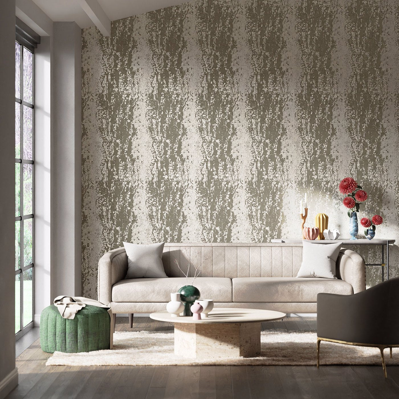 Eglomise Wallpaper - Pearl - Harlequin - HLEO110617 - Morris Wallpaper