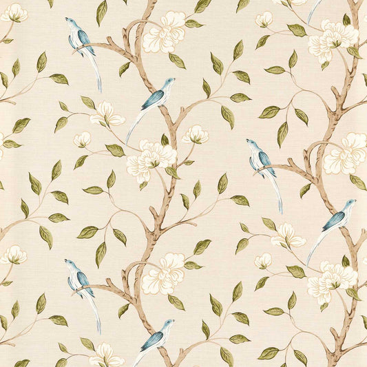 Eleonora Print Wallpaper - Evergreen - Zoffany - ZATW313046 - Morris Wallpaper
