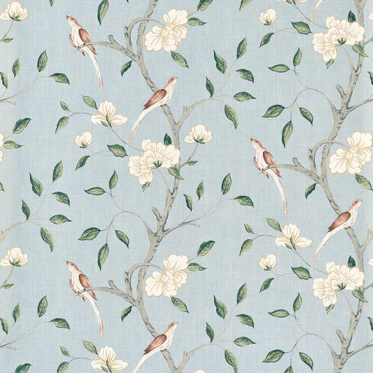 Eleonora Print Wallpaper - Stockholm Blue - Zoffany - ZATW313047 - Morris Wallpaper
