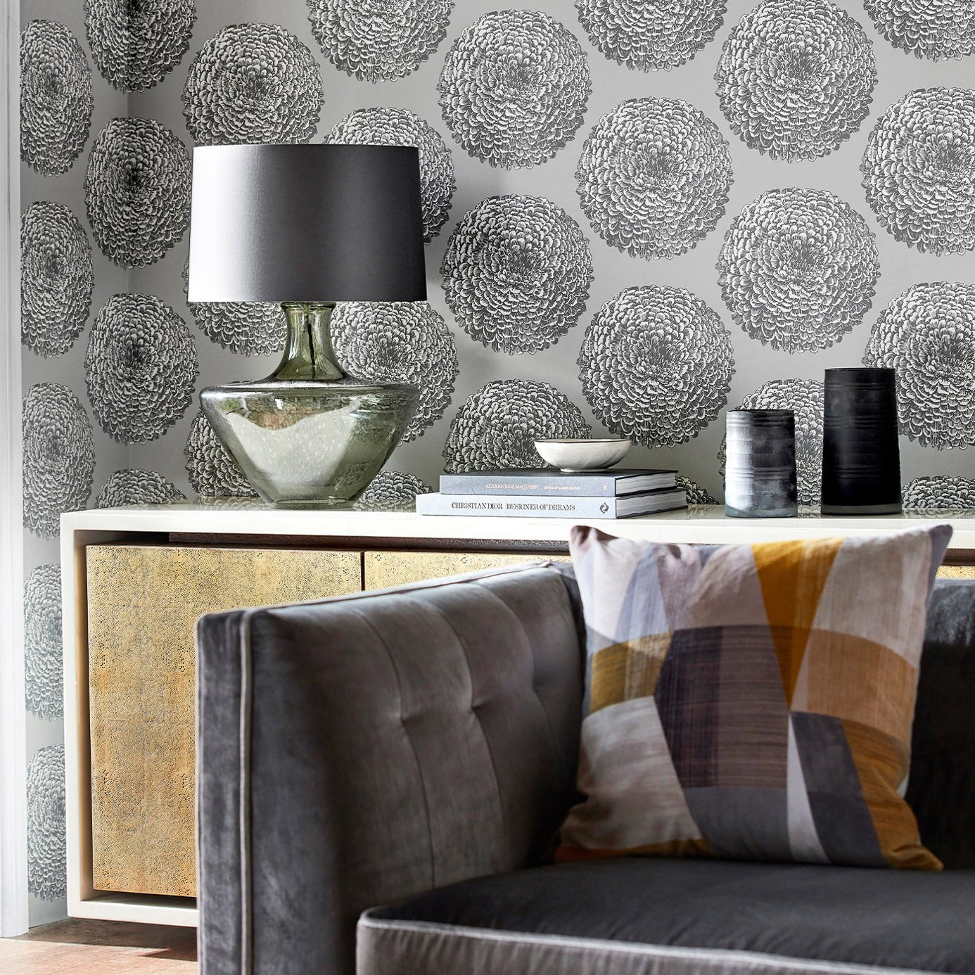Elixity Wallpaper - Titanium - Harlequin - HM6W112176 - Morris Wallpaper