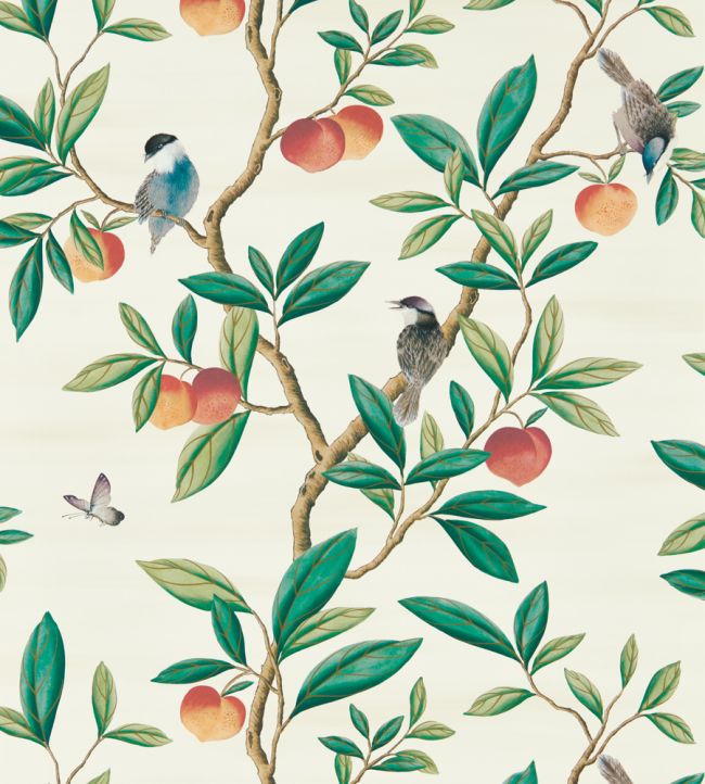 Ella Wallpaper - Fig Blossom/Fig Leaf/ Nectarine - HDHW112906 - Harlequin - Morris Wallpaper