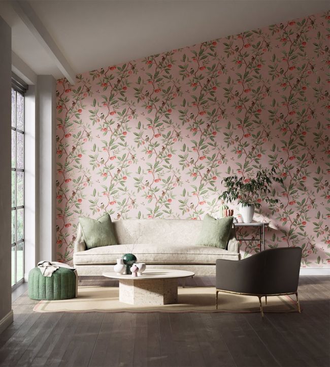 Ella Wallpaper - Powder/ Sage / Peach - HDHW112907 - Harlequin - Morris Wallpaper